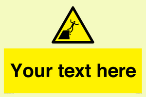 Custom Warning unstable cliff edge